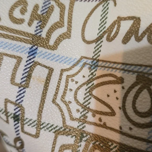 Coach Tattersall Graffiti Convertible Hobo Bag F13309 Cream Multicolor Shoulder - Picture 10 of 11